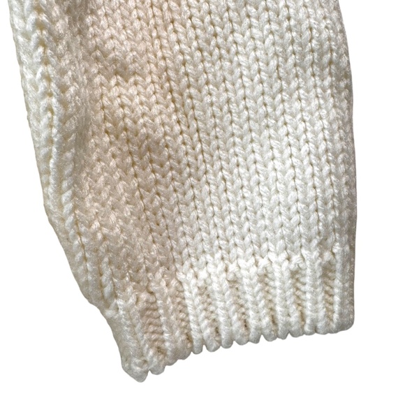 East West | Vintage Floral Cable Knit Sweater | L | Cottagecore | Embroidered - Picture 4 of 15